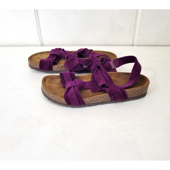 Sundance Tiger Lily Purple Suede Sandals Women's Size 38 US Size 7 - Picture 3 of 7